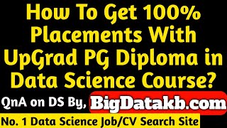 UpGrad Placement Review  UpGrad PG Diploma in Data Science Placements Review By BigDatakbcom [upl. by Ailekahs529]