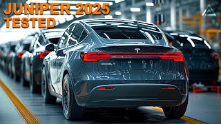 JUST HAPPENED Hundreds of New Telsa Model Y ‘Juniper’ 2025 Spotted [upl. by Orelee]