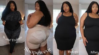 Amazon Shapewear Plus Size Shapewear And Waist Trainer That Covers Big Belly Girl Im SHOOK [upl. by Ihdin]