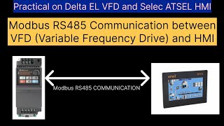 How to do Modbus RS485 communication between VFD and HMI CASE STUDY hmi vfd [upl. by Ecirtaed866]