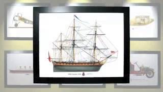 HMS Euryalus British frigate 1803 Profile Print maritime art [upl. by Eserrehs276]