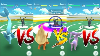 Pokemon Go Gym Level 2 Umbreon VS Espeon Vaporeon Flareon amp Jolteon [upl. by Narrad150]