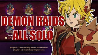 ALL DEMON RAIDS DEATH MATCH SOLO HELL MODE  SDSGC [upl. by Nellir640]