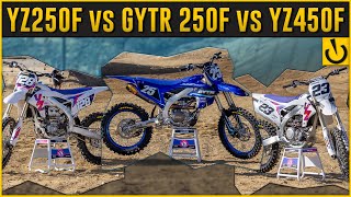 Yamaha YZ250F VS GYTR YZ250F VS YZ450F  Comparison [upl. by Ames]