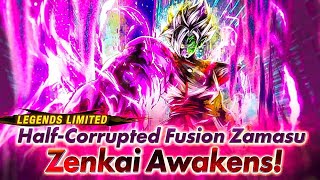 LL HalfCorrupted Fusion Zamasus Zenkai Awakening trailer 🤯 Dragon Ball Legends [upl. by Erna]