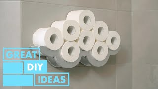 How to make a Toilet Roll Holder  DIY  Great Home Ideas [upl. by Rehptsirhc409]