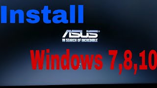 Install Windows 7 8 10 in any Asus laptop with CD or USB Tech Buy [upl. by Llarret785]