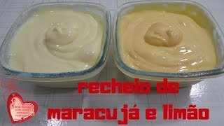 recheio para bolo trufas e tortas sabor maracujá e limão [upl. by Hanser]