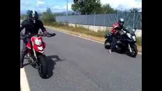 gilera gp800 Gilera gp 8001000cc vs ducati ipermotard [upl. by Ahse262]