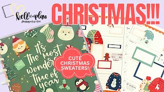 Kellofaplan Christmas Sweater Planner Spread  Plan With Me  New Christmas Planner Products [upl. by Glori]