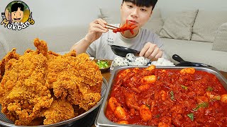 ASMR MUKBANG 직접 만든 매운 닭발 떡볶이 푸딩계란찜 닭껍질튀김 먹방 amp 레시피 FRIED CHICKEN AND Dakbal Tteokbokki EATING SOUND [upl. by Ydnolem]