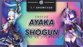 Showcase KHÔNG THẢO Freeze AYAKA x Sunfire Overvape RAIDEN SHOGUN  La Hoàn 37 Tầng 12 9 sao [upl. by Ahtamat]