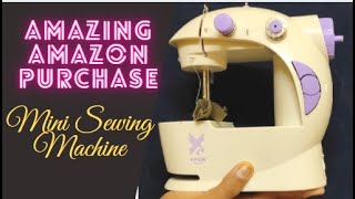 How to use Sewing Machinein Telugu mini sewing machine Unboxing and ReviewAmazon purchase [upl. by Rotman]