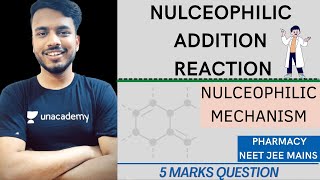 Nucleophilic addition reaction  nucleophilic mechanism  nucleophile attack  neet2021 pharmacy [upl. by Alekram]