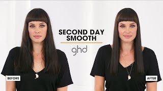 ghd glide ghds first hot brush on naturally straight hair [upl. by Erena196]