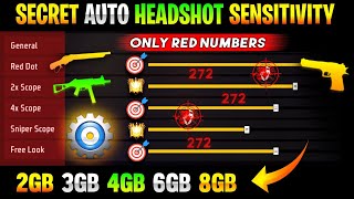 Secret Headshot Sensitivity😱 After Ob43 Update Headshot SensitivityFree Fire Auto Headshot Setting [upl. by Kolnos913]