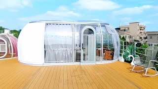 Skycamp Series Polycarbonate Oval Dome for Glamping or Restaurants [upl. by Jasper272]