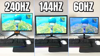 240 Vs 144 Vs 60 FPShz Fortnite Comparison In Depth Analysis [upl. by Kesley500]