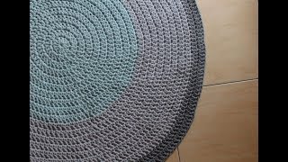 okrągły dywan na szydełku  round rug on crochet [upl. by Lrem]