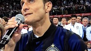 Addio al calcio di Javier Zanetti HD [upl. by Nahsar]