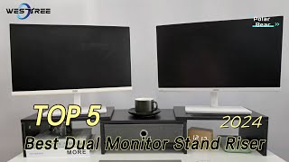 TOP 5 Best Dual Monitor Stand Riser 2024 [upl. by Nwahsat]