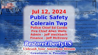 July 12 20243 Colerain Public Safety Budget Options [upl. by Oicneserc135]