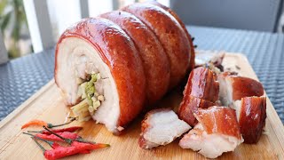 Filipino Lechon  Pork Belly  The Best Crispy Roast Pork  lechon filipinofood porkbelly [upl. by Ynnaffit832]