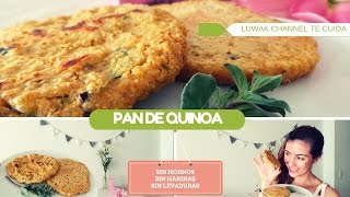 PAN DE QUINOA SIN HORNO SIN GLUTEN NI LEVADURAS APTO PARA DIETAS ADELGAZAMIENTO ETC [upl. by Topping]