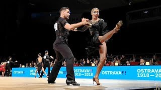 Timur Imametdinov  Nina Bezzubova GER  2018 WDSF World Latin Ostrava  R2 J [upl. by Kataway]