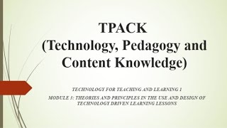 TPACKmodelopedagogico [upl. by Napas926]