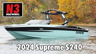 2024 Supreme S240  SpearmintOnyx Black  On Water  N3 Boatworks [upl. by Shiau]