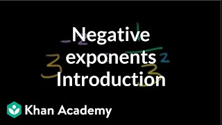 Introduction to negative exponents  Exponent expressions and equations  Algebra I  Khan Academy [upl. by Zola953]