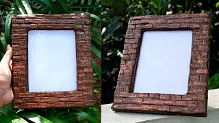 Photo frame  photo frame making at home  cardboard photo frame  frame making  best out of waste [upl. by Zanze]