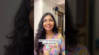 Wrong pronunciation feels right🤨 aisaa kyuu  Princy Parikh englishisajoke vocabulary words [upl. by February]