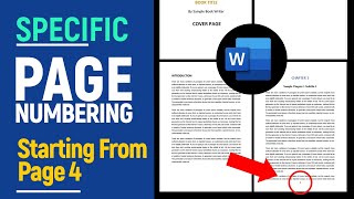 Page Numbers Starting From a Specific Page in MS Word 2016 2019 2021 Tutorial [upl. by Mari55]