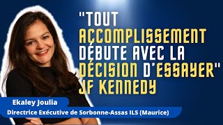 Découvre le parcours dEkaley Joulia  Directrice Exécutive de SorbonneAssas ILS Maurice [upl. by Pillsbury]