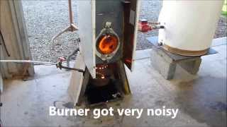 Waste oil boiler Problems with water in fuel [upl. by Lilia]