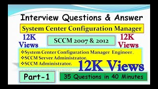 System Center Configuration Manager 2007 amp 2012 Interview Questions amp Answer [upl. by Airal]