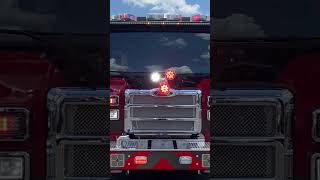 A little lights and sirens action with Fresno Texas Pierce Saber Pumper [upl. by Rieth]