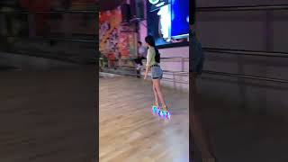 girl unique skating with bilionera song bilionera skating skater bts btsarmy song shorts [upl. by Zelma]