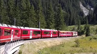 RhB  Arosa  Chur  zug  train 2022  trip  Swiss [upl. by Sklar714]