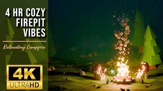 4hr Relaxing Campfire in Roblox Sleep  Study  Relax  Ambience  cozy firepit vibes  4K [upl. by Irtimed693]