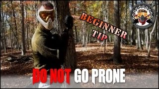 How to play paintball Beginner Paintball Tip  Dont Go Prone [upl. by Cacilia]