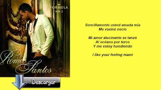 Necio  Romeo Santos Ft Santana  Letra [upl. by Kirrad]