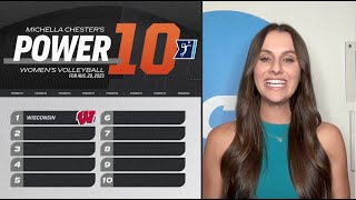 College volleyball rankings Wisconsin jumps to No 1 in Power 10 [upl. by Akinert]