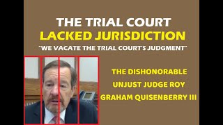 THE TRIAL COURT LACKED JURISDICTION quotWE VACATE THE TRIAL COURTS JUDGMENTquot [upl. by Dieter]