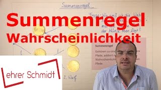 Summenregel  Wahrscheinlichkeitsrechnung  Mathematik  Lehrerschmidt [upl. by Demahom]