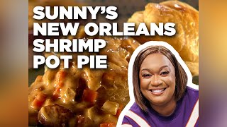 Sunny Andersons New Orleans Shrimp Pot Pie  Cooking for Real  Food Network [upl. by Adniuqal]