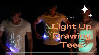 Light Up Drawing Tees  Illuminated Apparel  Interactive Glowing Thirt  LED Smart TShirt Idea [upl. by Ardnuasak314]