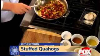 Cooking One Bellevues Stuffed Quahogs [upl. by Perusse]